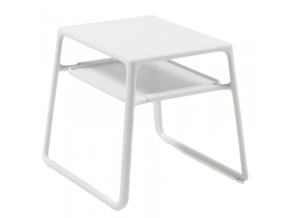 Bílý plastový zahradní odkládací stolek Pop 44 x 39 cm