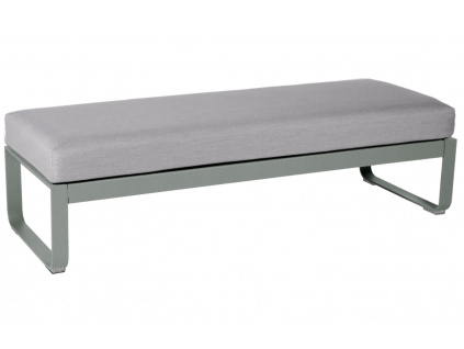 Šedá čalouněná lavice Fermob Bellevie 148 cm s šedou podnoží
