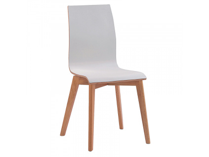 Bílá dřevěná jídelní židle ROWICO GRACY