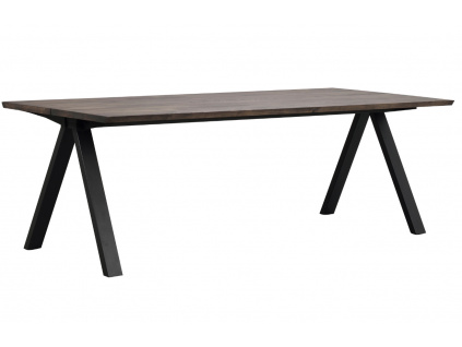 Hnědý dubový jídelní stůl ROWICO CARRADALE 220 x 100 cm