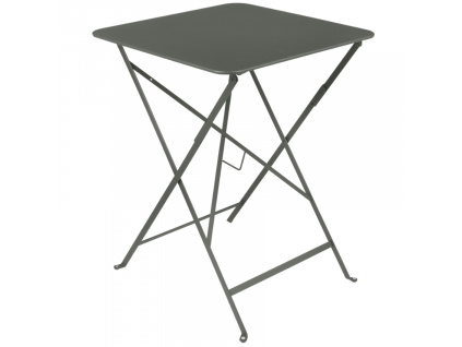 Šedozelený kovový skládací stůl Fermob Bistro 57 x 57 cm
