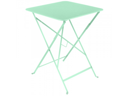 Opálově zelený kovový skládací stůl Fermob Bistro 57 x 57 cm