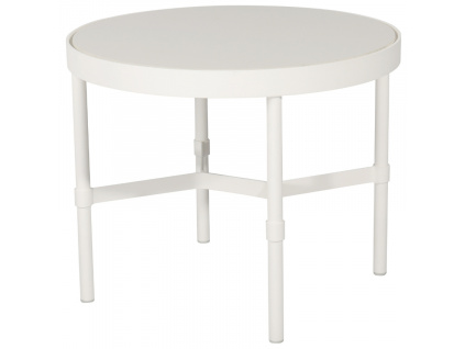 Bílý keramický zahradní stolek Mindo 100