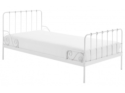 Bílá kovová postel Vipack Alice 90 x 200 cm