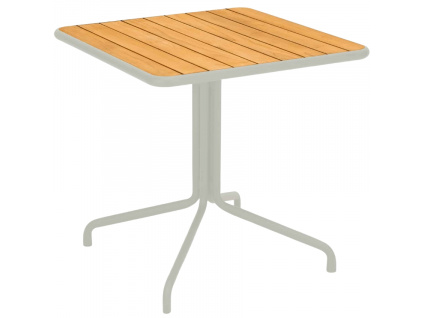 Šedý teakový zahradní stolek Mindo 101 74,7 x 74,7 cm