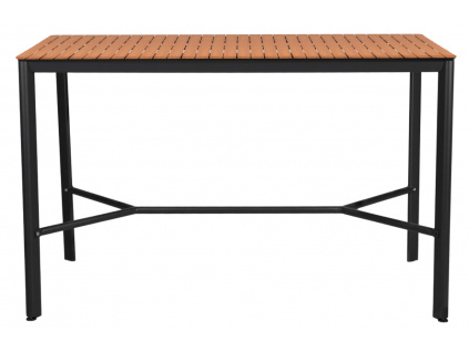 Černý teakový zahradní barový stůl Mindo 102 163 x 81,5 cm