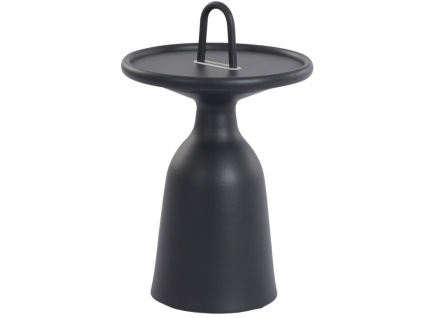 Černý hliníkový zahradní odkládací stolek Mindo 104 40cm