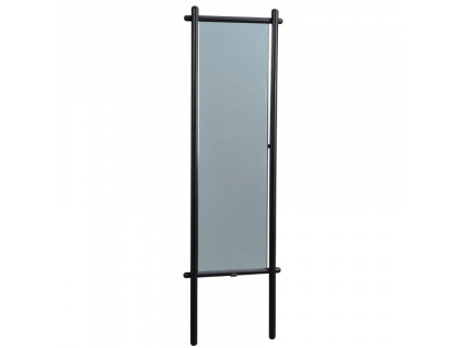 Černé dubové stojací zrcadlo ROWICO MILFORD 52 x 180 cm