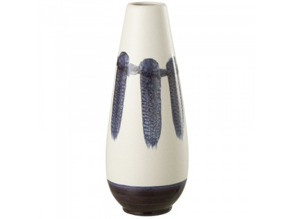 Béžovo-modrá keramická váza J-line Washo 39 cm