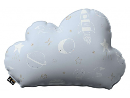 Světle modrý polštář ve tvaru mráčku Soft Cloud 55 cm