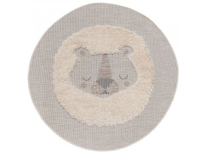 Béžový dětský  koberec Sleepy Lion Ø 150 cm