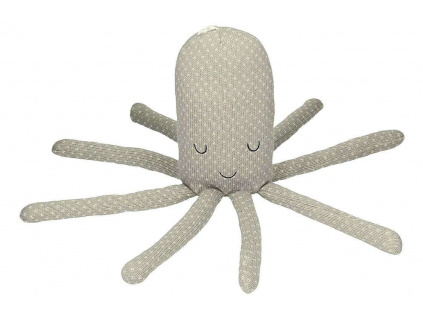 Šedý vlněný muchláček Octopus 45 cm