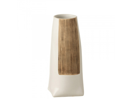 Bílá keramická váza J-line Ibuno 29 cm