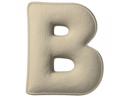 Béžové bouclé písmeno B 40 cm
