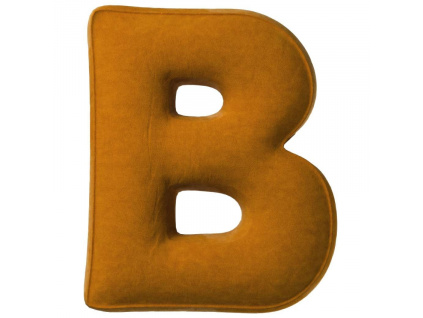 Cihlově oranžové sametové písmeno B 40 cm