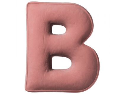 Korálově růžové sametové písmeno B 40 cm