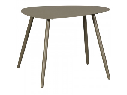 Hnědozelený kovový zahradní odkládací stolek Aiwa 68 x 51 cm