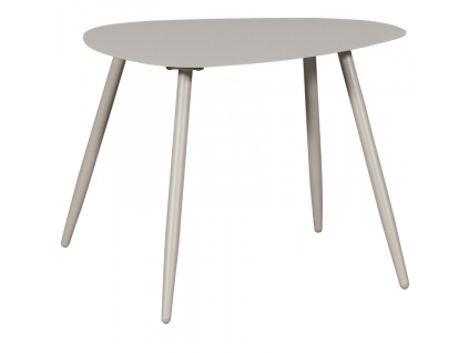 Světle šedý kovový zahradní odkládací stolek Aiwa 68 x 51 cm