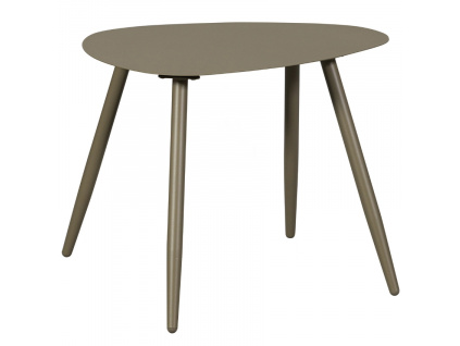 Hnědozelený kovový zahradní odkládací stolek Aiwa 58 x 43 cm