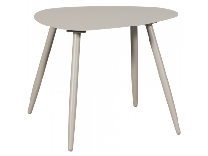 Světle šedý kovový zahradní odkládací stolek Aiwa 58 x 43 cm