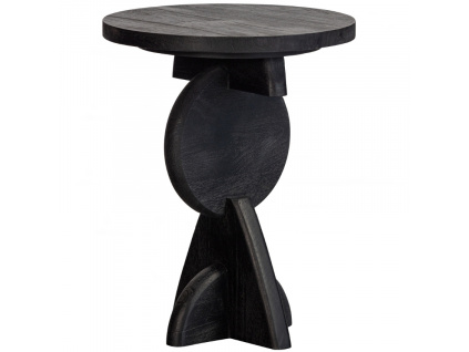 Černý dřevěný odkládací stolek Norac 40 cm