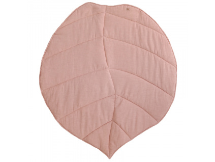 Světle růžová dětská hrací deka Leaf 120 x 110 cm