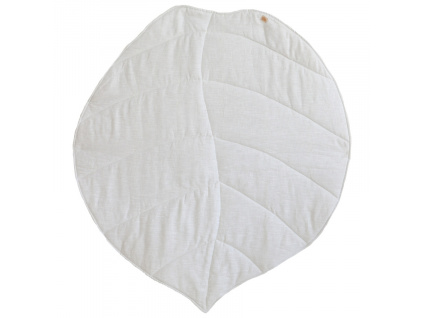 Bílá dětská hrací deka Leaf 120 x 110 cm