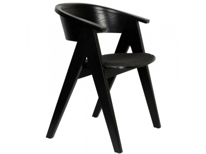 Černá dřevěná jídelní židle ZUIVER NDSM