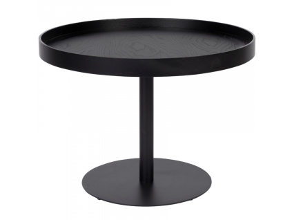 Černý dřevěný odkládací stolek WLL YURI 56 cm
