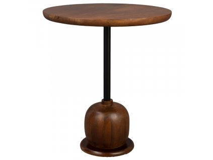 Hnědý mangový odkládací stolek DUTCHBONE HAZEL 45 cm