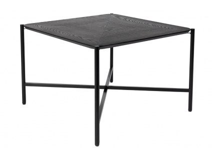 Černý lakovaný konferenční stolek WLL MARCIO 40 x 40 cm