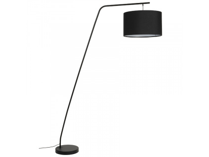 Černá kovová stojací lampa WLL MARTINE 224 cm