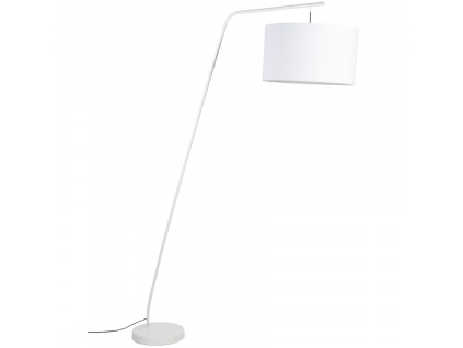 Bílá kovová stojací lampa WLL MARTINE 224 cm