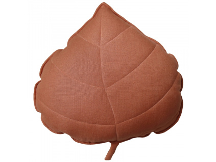 Oranžový polštář ve tvaru listu Leaf 39 cm