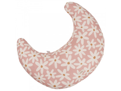 Růžový bavlněný kojicí polštář Blush Daisies 62 cm