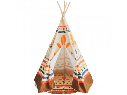 Barevný bavlněný teepee stan Native vibe 170 x 130 cm