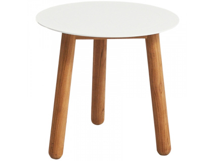 Bílý hliníkový zahradní odkládací stolek No.118 Mindo 50 cm
