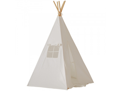 Bílý bavlněný teepee stan Moi Mili 170 x 130 cm