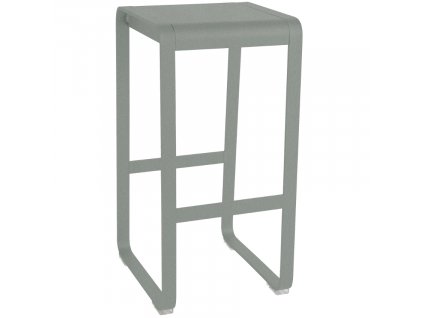 Popelově šedá hliníková zahradní barová židle Bellevie 75 cm