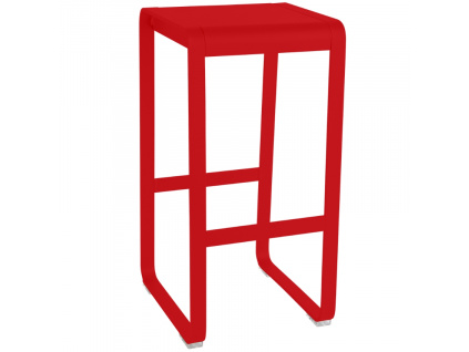 Makově červená hliníková zahradní barová židle Bellevie 75 cm