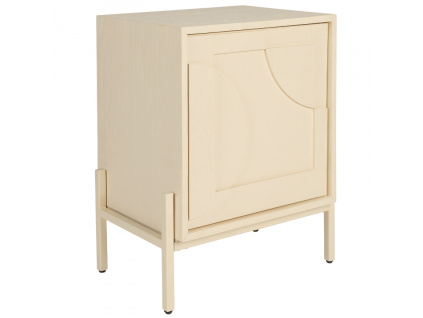 Béžový dubová noční stolek ZUIVER FACES 45 x 35 cm