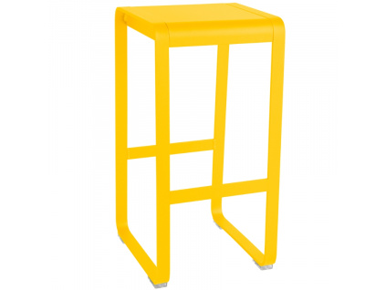 Žlutá hliníková zahradní barová židle Bellevie 75 cm
