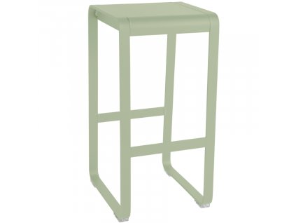 Světle zelená hliníková zahradní barová židle Bellevie 75 cm