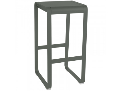 Šedozelená hliníková zahradní barová židle Bellevie 75 cm
