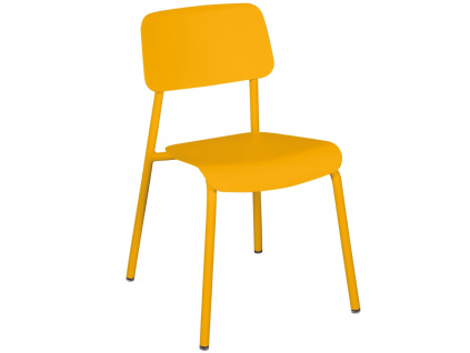 Žlutá hliníková zahradní židle Fermob Studie
