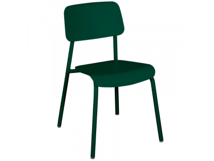 Tmavě zelená hliníková zahradní židle Fermob Studie