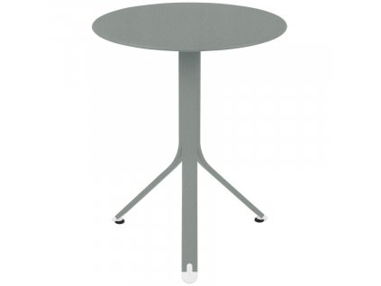 Popelově šedý kovový stůl Fermob Rest'O Ø 60 cm