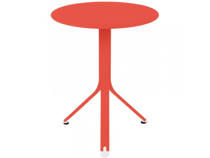 Oranžový kovový stůl Fermob Rest'O Ø 60 cm
