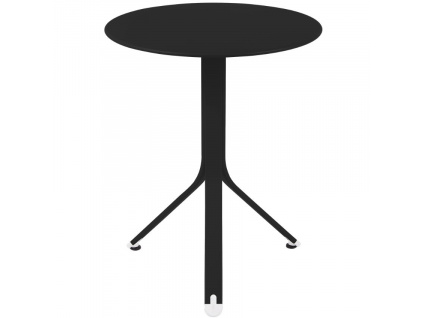 Černý kovový stůl Fermob Rest'O Ø 60 cm