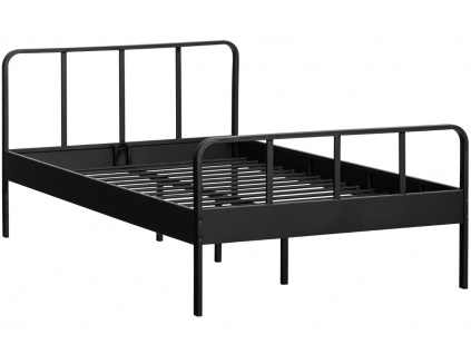 Černá kovová postel Sheldon 120 x 200 cm